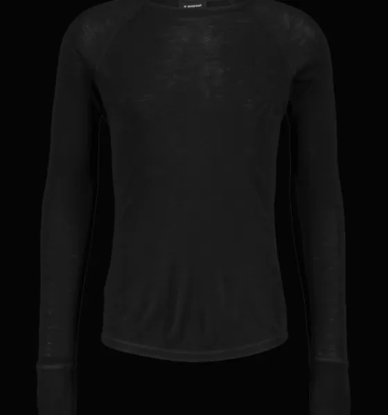 Everest Outdoor Tröjor & T-Shirts<M 100 Wool Sht BLACK