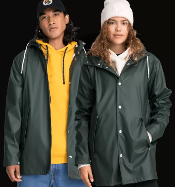 Everest Outdoor Regnjackor | Tunna Jackor<U Rain Coat 2 DARK GREEN