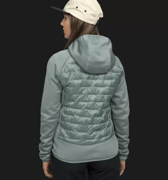 Everest Outdoor Tröjor & T-Shirts | Tunna jackor<W Hybrid Jkt 2 PISTACHIO GREEN