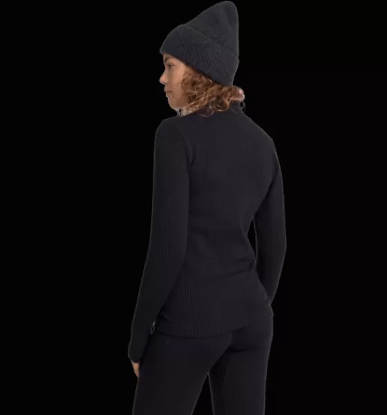 Everest Outdoor Tröjor & T-Shirts<W Uw Ribb Sht BLACK 2