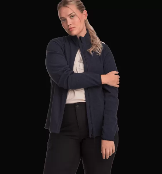 Everest Outdoor Tröjor & T-Shirts | Tröjor<W Zip Fleece Jacket NAVY MELANGE